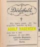 Dødsannonse Adolf Haagensen