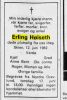Dødsannonse Erling Høiseth