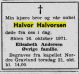Dødsannonse Halvor Halvorsen