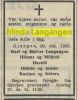 Dødsannonse Minda Langangen