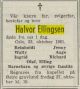 Dødsannonse Halvor Ellingsen