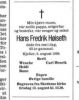 Dødsannonse Hans Fredrik Høiseth