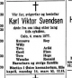 Dødsannonse Karl Viktor Svendsen