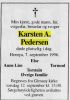 Dødsannonse for Karsten Pedersen