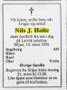Dødsannonse Nils Holte